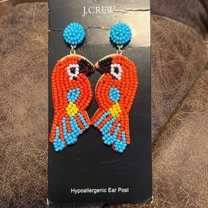 J Crew Parrot Earrings